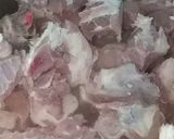 A picture of step 1 of Beef yakhni pulao.