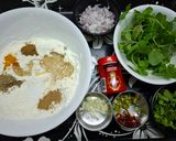 A picture of step 1 of Mint Paratha.
