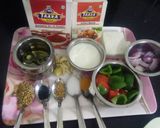 A picture of step 3 of Ciba Achari paneer tikka.