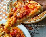 Foto langkah ke 7 dari resep Pizza Keju Daging & Sosis.