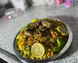 صورة لخطوة 12 من وصفة رز بخاري بقطع اللحم بطريقتي