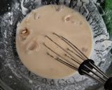 A picture of step 2 of Jackfruit flour litchi cake.