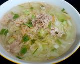 Hình bước làm 3 của món Canh bắp cải thịt xay tép khô