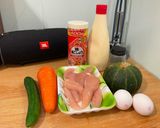 A picture of step 1 of Chestnut Pumpkin Egg Salad.