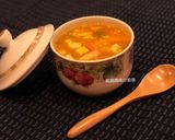 A picture of step 12 of Creamy Pumpkin Soup with Shrimp and Tofu.