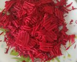 A picture of step 1 of Homemade red gel colour with beetroot.
