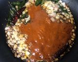 A picture of step 3 of Gongura Chepala Pulusu (Andhra style Fish Curry with Sorrel Leaves).