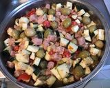 Une image de l'étape 7 de Veau aux olives,tomates et courgette.