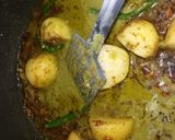 A picture of step 3 of Surmai Pulao Hara Masala.