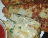 A picture of step 12 of Potato Pie Filled with Grilled Chicken Tikka and cheese.