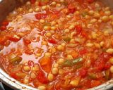 Foto del paso 6 de la receta Garbanzos con bacalao fresco y toque picante