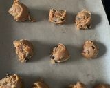A picture of step 4 of Keto peanut butter cookies.