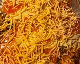 A picture of step 2 of Ground beef Enchilada Casserole.