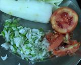 A picture of step 2 of Sprouted Moong diet salad.