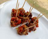 A picture of step 1 of Minced meat lolly pop.