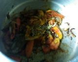 A picture of step 4 of Kusha rice or plain Biryani.