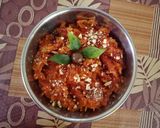 A picture of step 5 of Papaya Halwa.