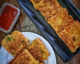 A picture of step 4 of Bread besan toast.