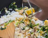 麻油菠菜蝦仁蛋炒飯的食譜步驟6照片