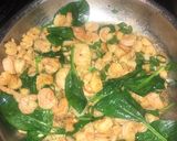 A picture of step 5 of Shrimp, greens and pasta.