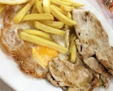 Foto del paso 3 de la receta: Yema de huevo combinado con filetes y patatas y huevo