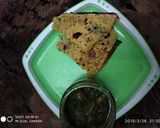 A picture of step 4 of Besan chilla.