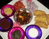 A picture of step 2 of Paneer Tikka Tacos Chaat.
