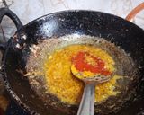 A picture of step 2 of Punjabi style lotus stem ki sabji.
