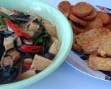 Foto langkah ke 6 dari resep Tumis Scallop Kangkung (Kangkung & Baso IkanTumis).