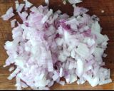 A picture of step 1 of Aloo palak.