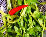 Hình bước làm 1 của món Canh chua Cá Bớp lá giang