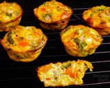 A picture of step 10 of Egg Omelette Muffins #bakingforkids.