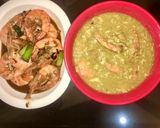 A picture of step 6 of Broccoli egg drop soup with prawns.