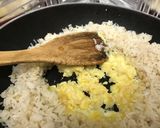A picture of step 4 of Bacon and Egg Fried Rice.