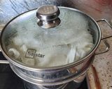 Hình bước làm 3 của món Xôi dừa hạt sen