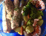 Foto del paso 8 de la receta: Salmón con verduras y patatas en papillote