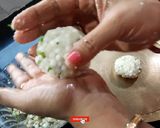 A picture of step 5 of Sabudana Tikki.