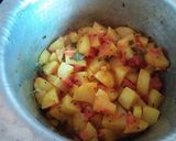 A picture of step 17 of Puri, batata rassa, Masalebhat, shrikhand & Koshimbir.