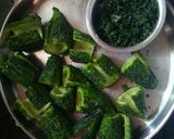 A picture of step 1 of Barwa Karela.