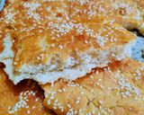 Φωτογραφία βήματος 4 της συνταγής Flat bread (επίπεδο ψωμί) ταψιού χωρίς ζύμωμα - χωρίς μίξερ ✨