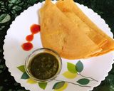 A picture of step 4 of Moong Dal/Yellow Lentils Chillas.