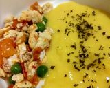 Foto langkah ke 4 dari resep Day. 107 Bubur Jagung dan Tumis Telor (9 month+).