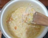 Foto langkah ke 4 dari resep BUBUR TIM CHEESY SALMON || Menu Lengkap 4 bintang ⭐⭐⭐⭐ 7 Month.