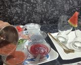 A picture of step 2 of Super Cooling and Refreshing Watermelon Strawberry mocktail.