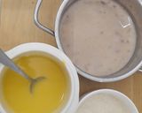 Hình bước làm 3 của món Thạch rau câu 3 màu mix Bí đỏ + sữa + milo (Nắng sữa Milo)