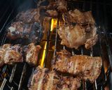 Foto del paso 6 de la receta: Pollo marinado oriental a la barbacoa con espinacas a la crema y arándanos!!!!