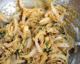 A picture of step 1 of Kadhi Pakoda.