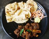 মাটন ঘি রোস্ট আর মালাবার পরোটা(mutton ghee roast are Malabar parota recipe in Bengali) রেসিপির ধাপ 9 ছবি