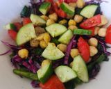 A picture of step 3 of Quinoa Chickpea Plant-Based Salad - A Vegan Buddha Bowl.