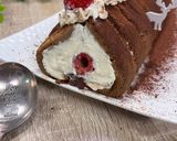 A picture of step 5 of Tiramisu Nutella Raspberry Yule Log (No Raw Eggs).
